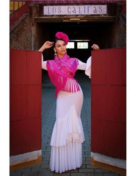 VESTIDO DE FLAMENCA TOLEDO BLANCO