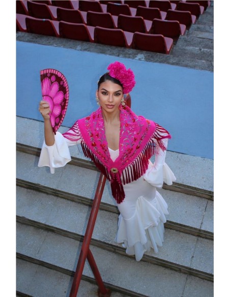 VESTIDO DE FLAMENCA TOLEDO BLANCO