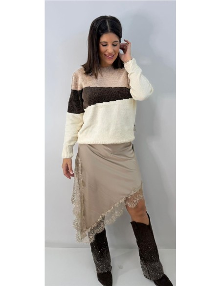 JERSEY RELAMPAGO MARRON