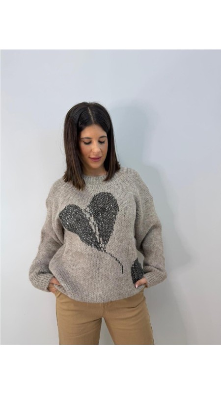 JERSEY CORAZON PARTIO TAUPE
