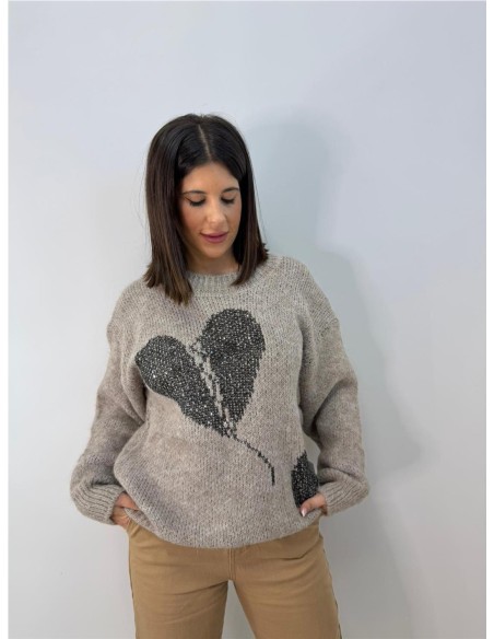 JERSEY CORAZON PARTIO TAUPE