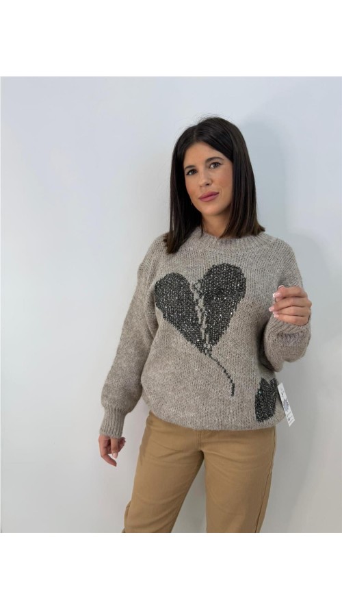 JERSEY CORAZON PARTIO TAUPE