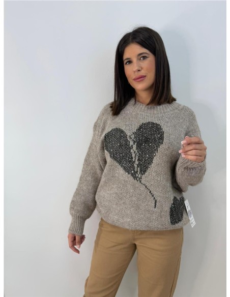 JERSEY CORAZON PARTIO TAUPE