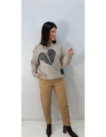 JERSEY CORAZON PARTIO TAUPE