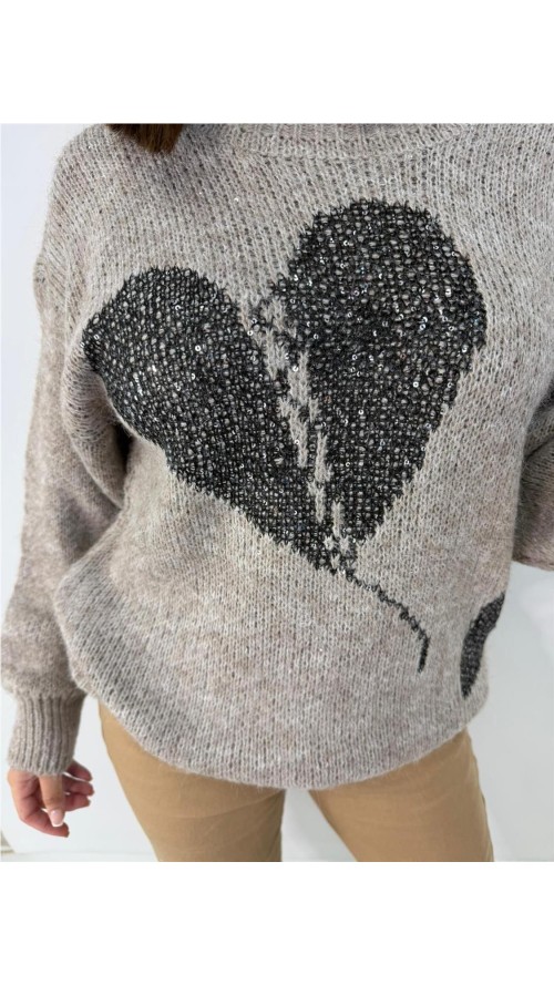 JERSEY CORAZON PARTIO TAUPE