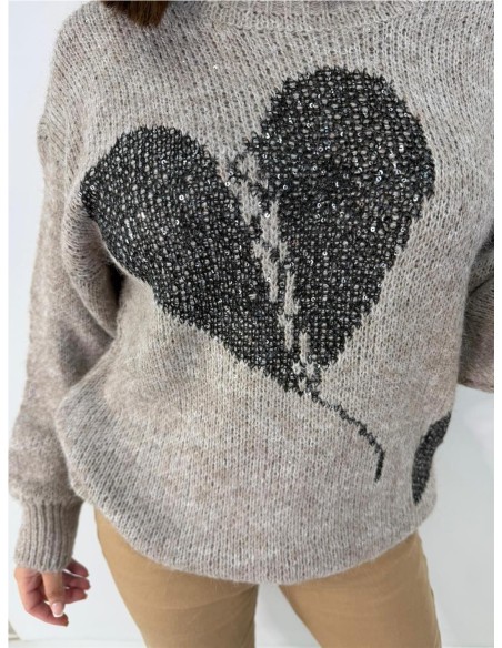 JERSEY CORAZON PARTIO TAUPE