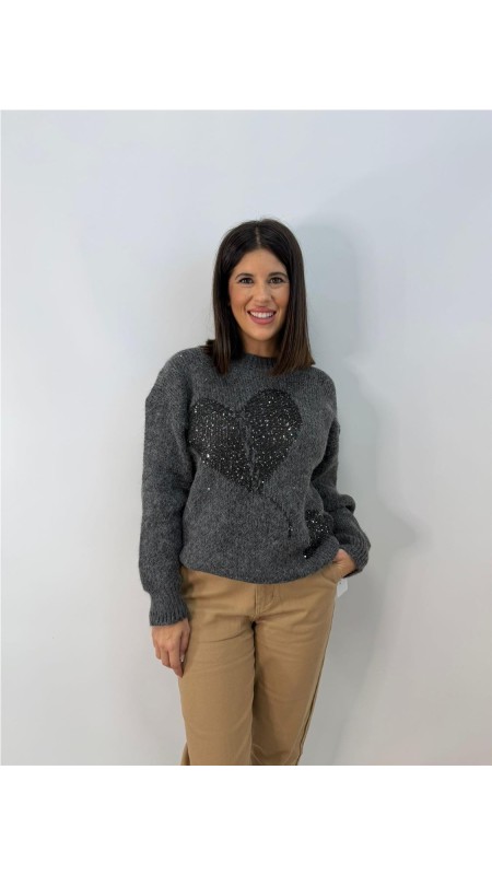 JERSEY CORAZON PARTIO GRIS