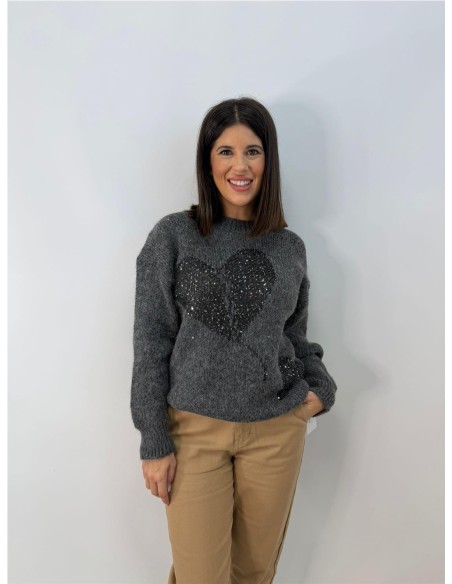 JERSEY CORAZON PARTIO GRIS