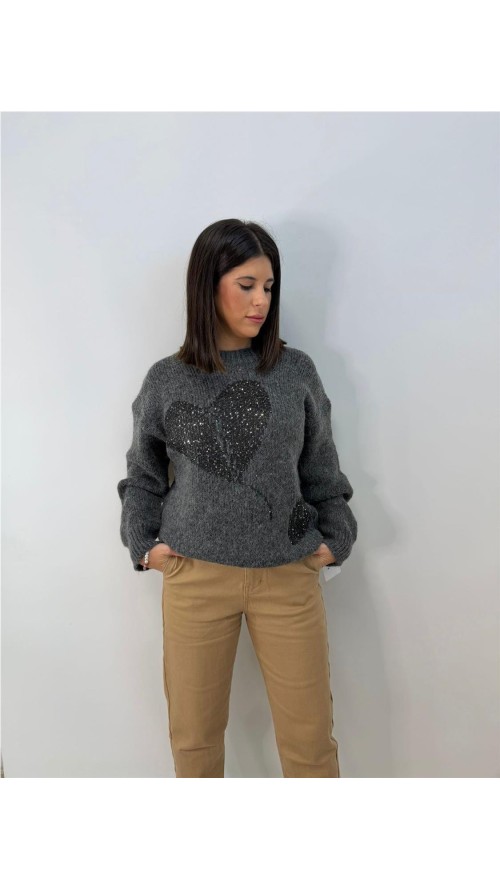 JERSEY CORAZON PARTIO GRIS