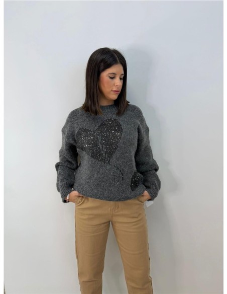 JERSEY CORAZON PARTIO GRIS