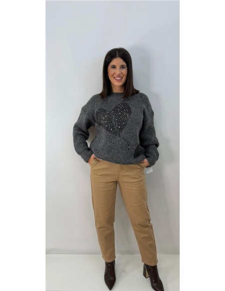 JERSEY CORAZON PARTIO GRIS