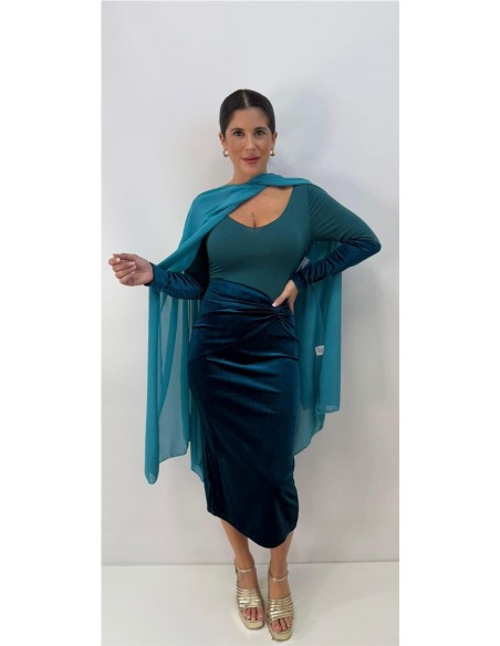 VESTIDO ERIKA PETROLEONEGRO