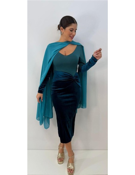 VESTIDO ERIKA PETROLEONEGRO