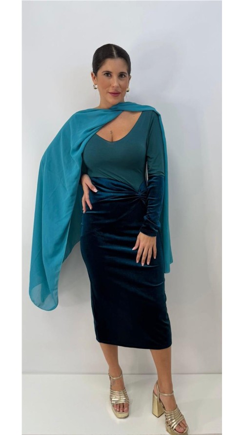 VESTIDO ERIKA PETROLEONEGRO