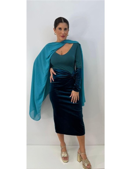 VESTIDO ERIKA PETROLEONEGRO