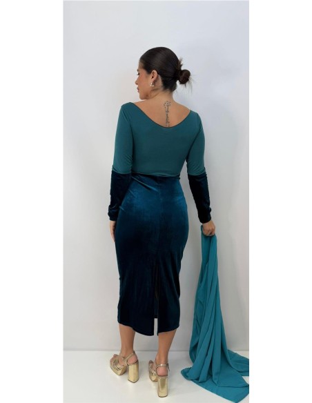 VESTIDO ERIKA PETROLEONEGRO