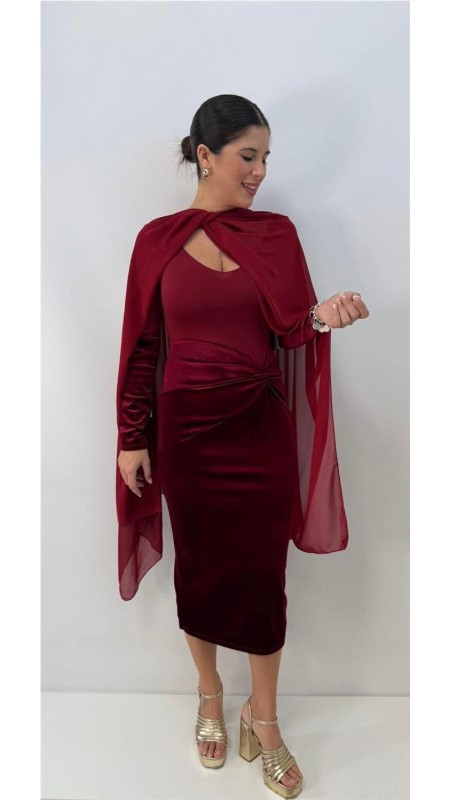 VESTIDO ERIKA BURDEOS 2