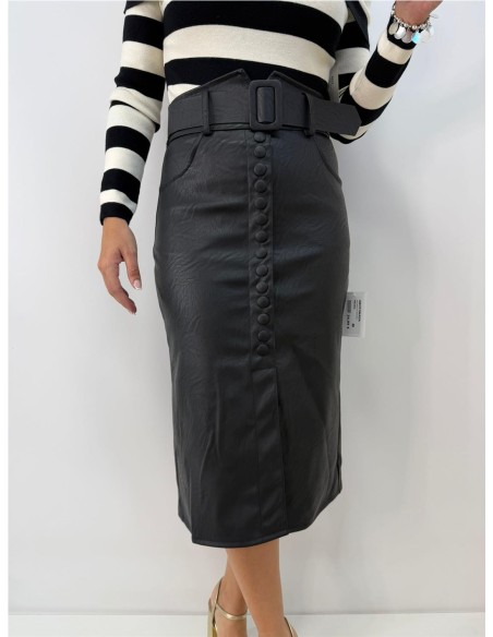 FALDA ABOTONADA NEGRO