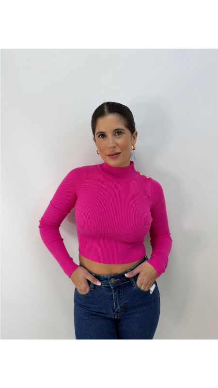 JERSEY CUELLO ALTO FUSCIA