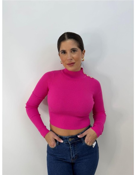 JERSEY CUELLO ALTO FUSCIA