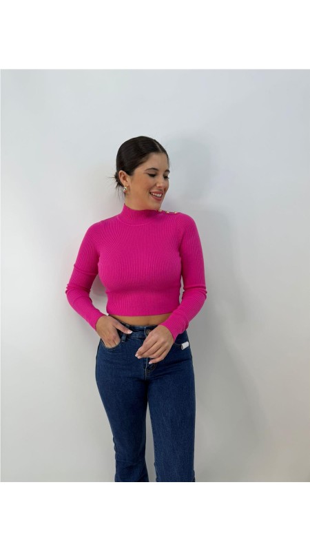 JERSEY CUELLO ALTO FUSCIA 2