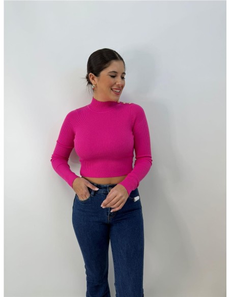 JERSEY CUELLO ALTO FUSCIA