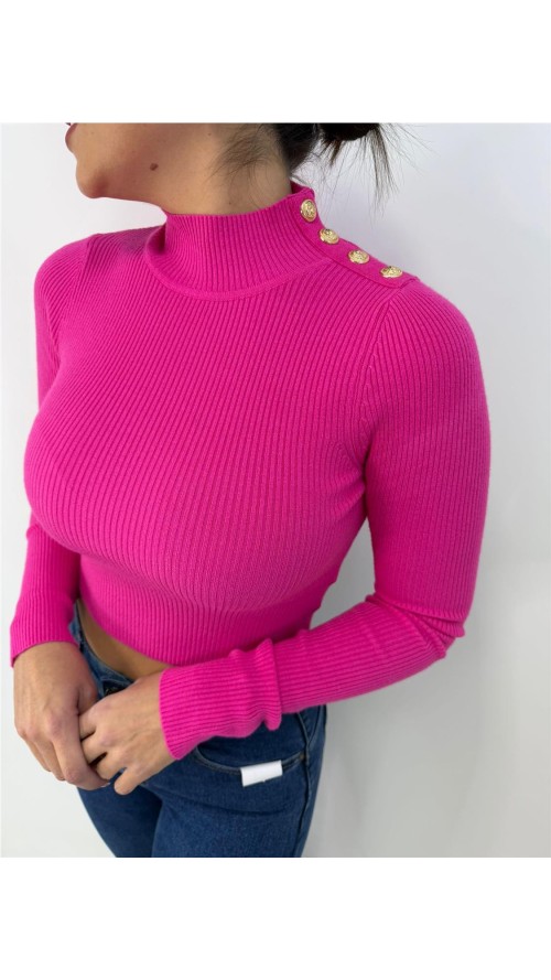 JERSEY CUELLO ALTO FUSCIA