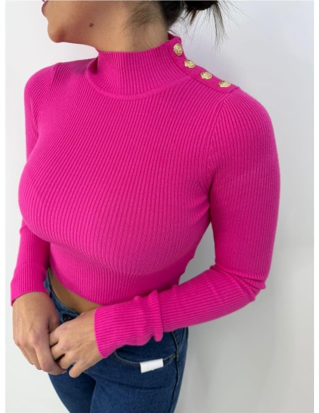 JERSEY CUELLO ALTO FUSCIA