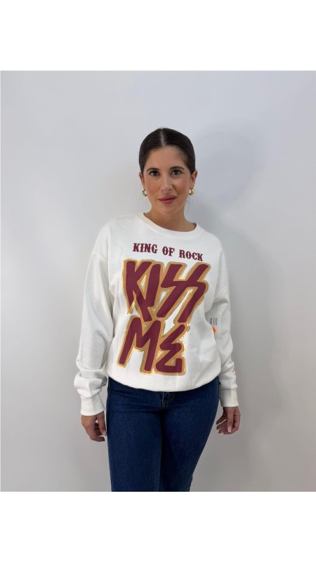 SUDADERA KISS BLANCO