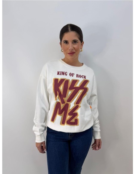 SUDADERA KISS BLANCO