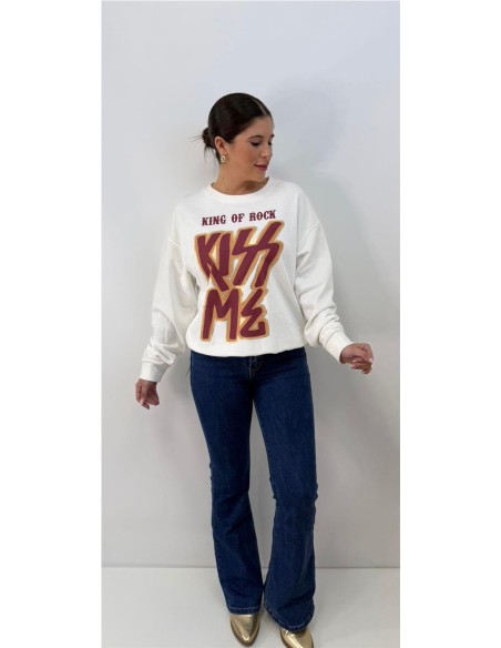 SUDADERA KISS BLANCO