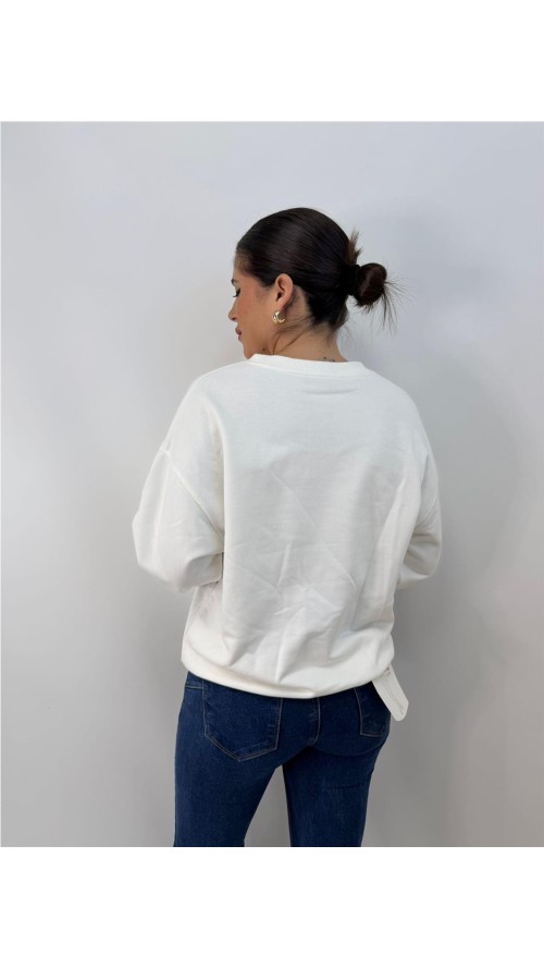 SUDADERA KISS BLANCO