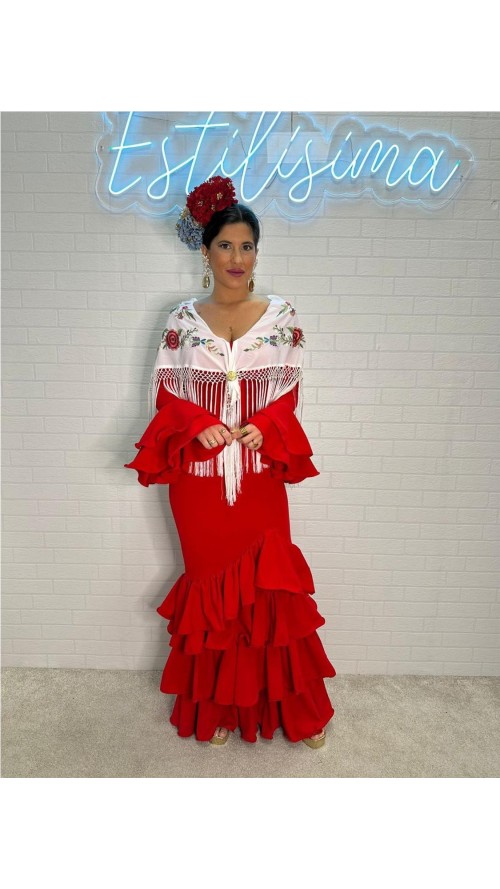 VESTIDO DE FLAMENCA MALAGA ROJO