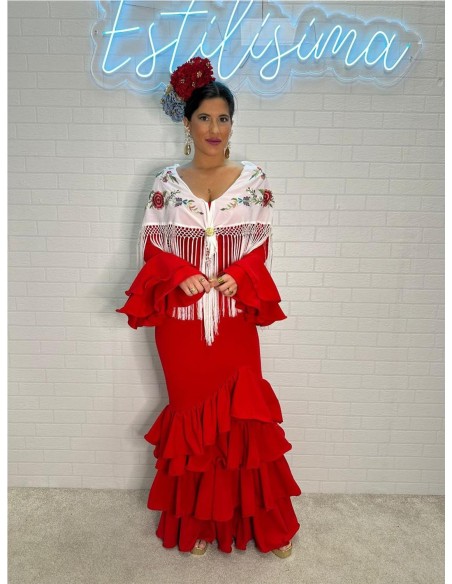 VESTIDO DE FLAMENCA MALAGA ROJO