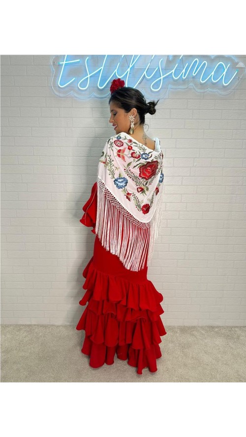 VESTIDO DE FLAMENCA MALAGA ROJO