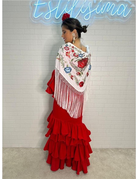 VESTIDO DE FLAMENCA MALAGA ROJO