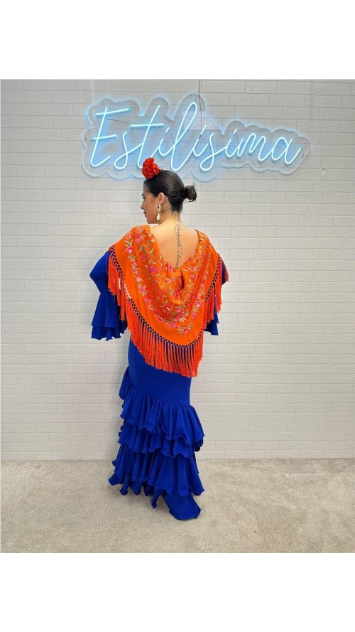 VESTIDO DE FLAMENCA MALAGA AZULINA