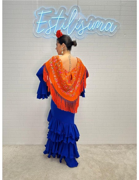 VESTIDO DE FLAMENCA MALAGA AZULINA