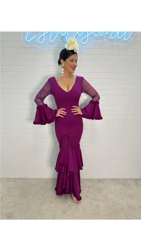 VESTIDO FLAMENCA PLUMETI BUGANVILLA