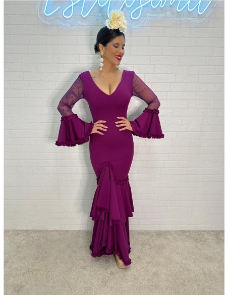 VESTIDO FLAMENCA PLUMETI BUGANVILLA