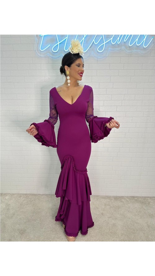 VESTIDO FLAMENCA PLUMETI BUGANVILLA