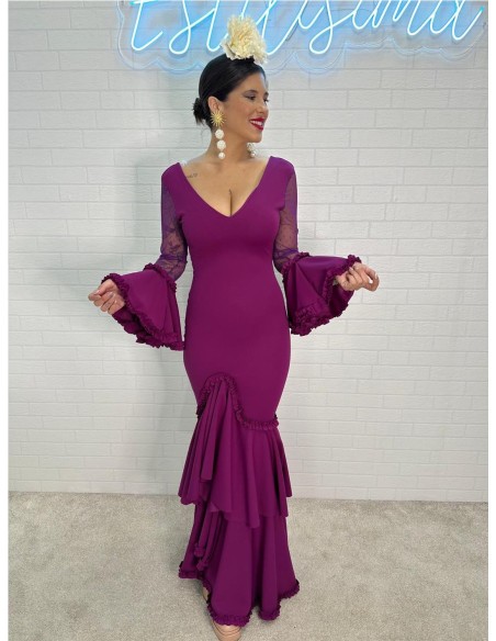 VESTIDO FLAMENCA PLUMETI BUGANVILLA