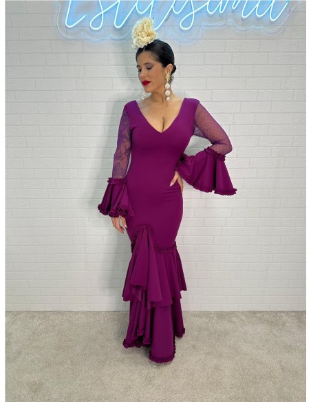 VESTIDO FLAMENCA PLUMETI BUGANVILLA