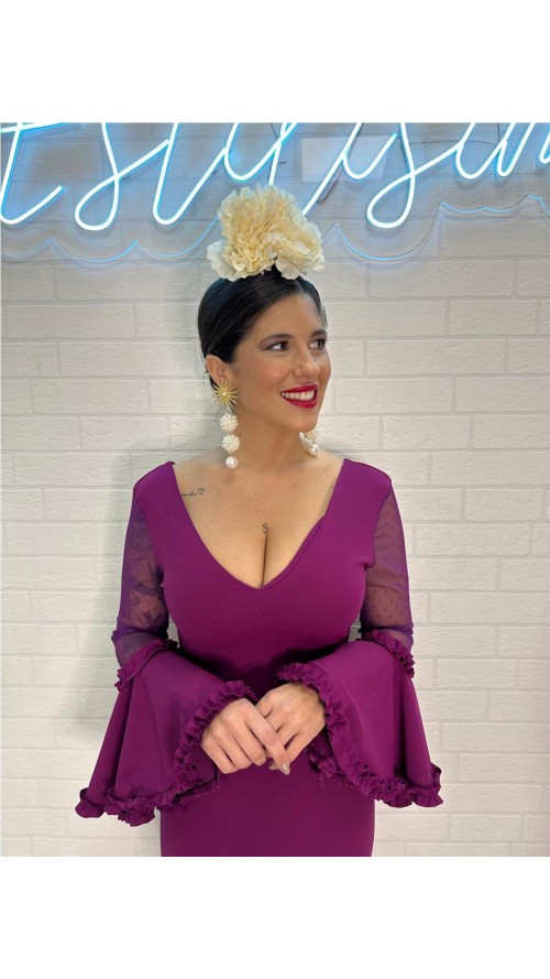 VESTIDO FLAMENCA PLUMETI BUGANVILLA