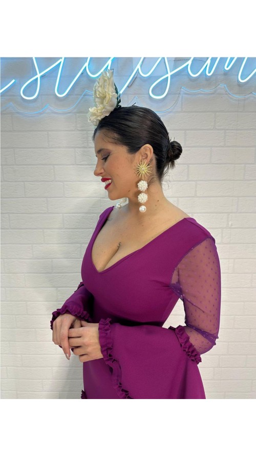 VESTIDO FLAMENCA PLUMETI BUGANVILLA