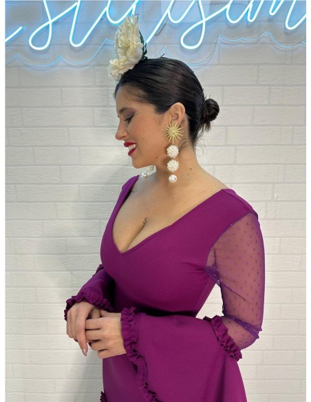 VESTIDO FLAMENCA PLUMETI BUGANVILLA