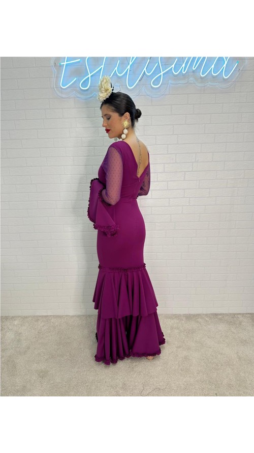 VESTIDO FLAMENCA PLUMETI BUGANVILLA