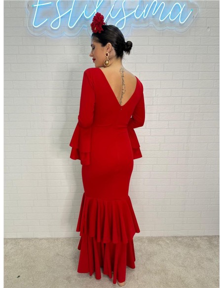VESTIDO DE FLAMENCA CORAZON ROJO