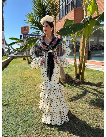 VESTIDO DE FLAMENCA MARISOL BEIG