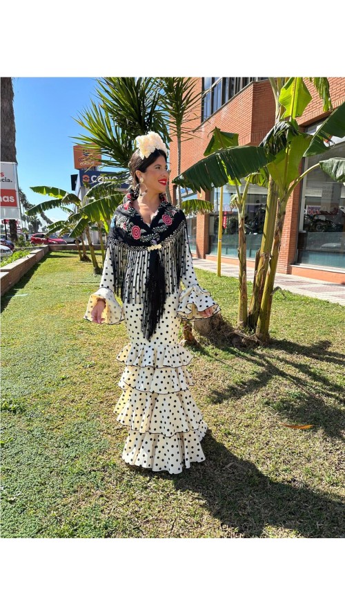 VESTIDO DE FLAMENCA MARISOL BEIG